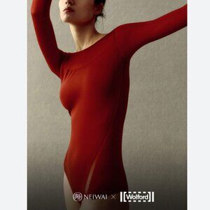 Neiwai x Wolford Mesh Detail Bodysuit Red Size 0